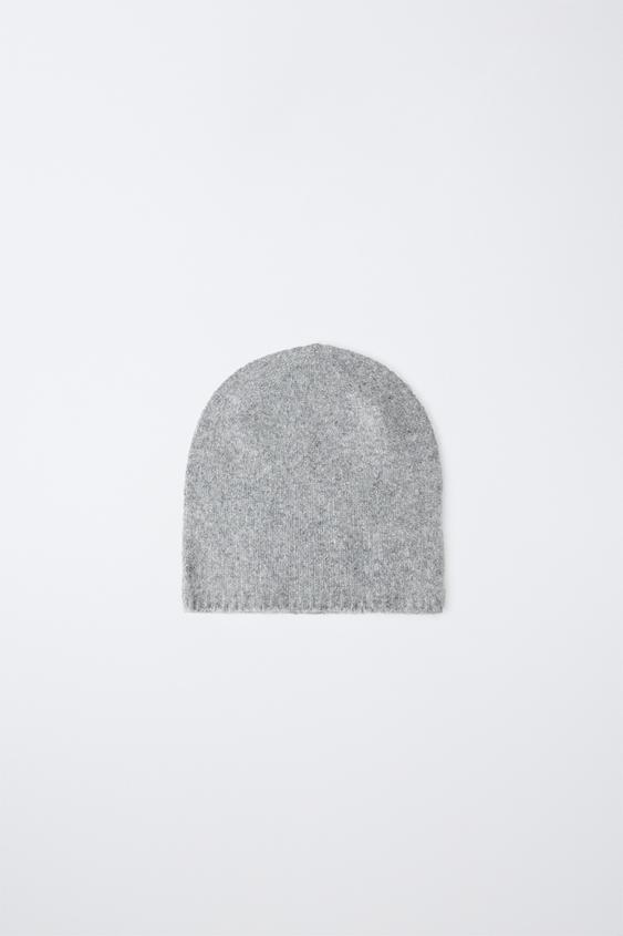 SHIMMER KNIT BEANIE - Grey marl by Zara - Image 0