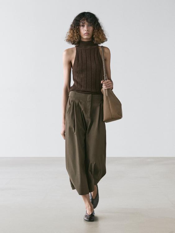 Midi skirt with box pleats from Zara - $180