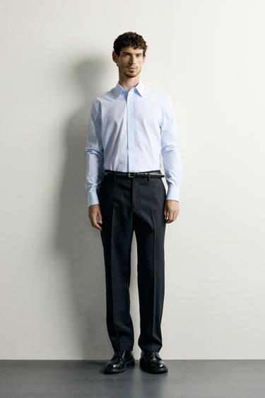 CAMISA REGULAR FIT - Celeste de Zara - Imagen 0