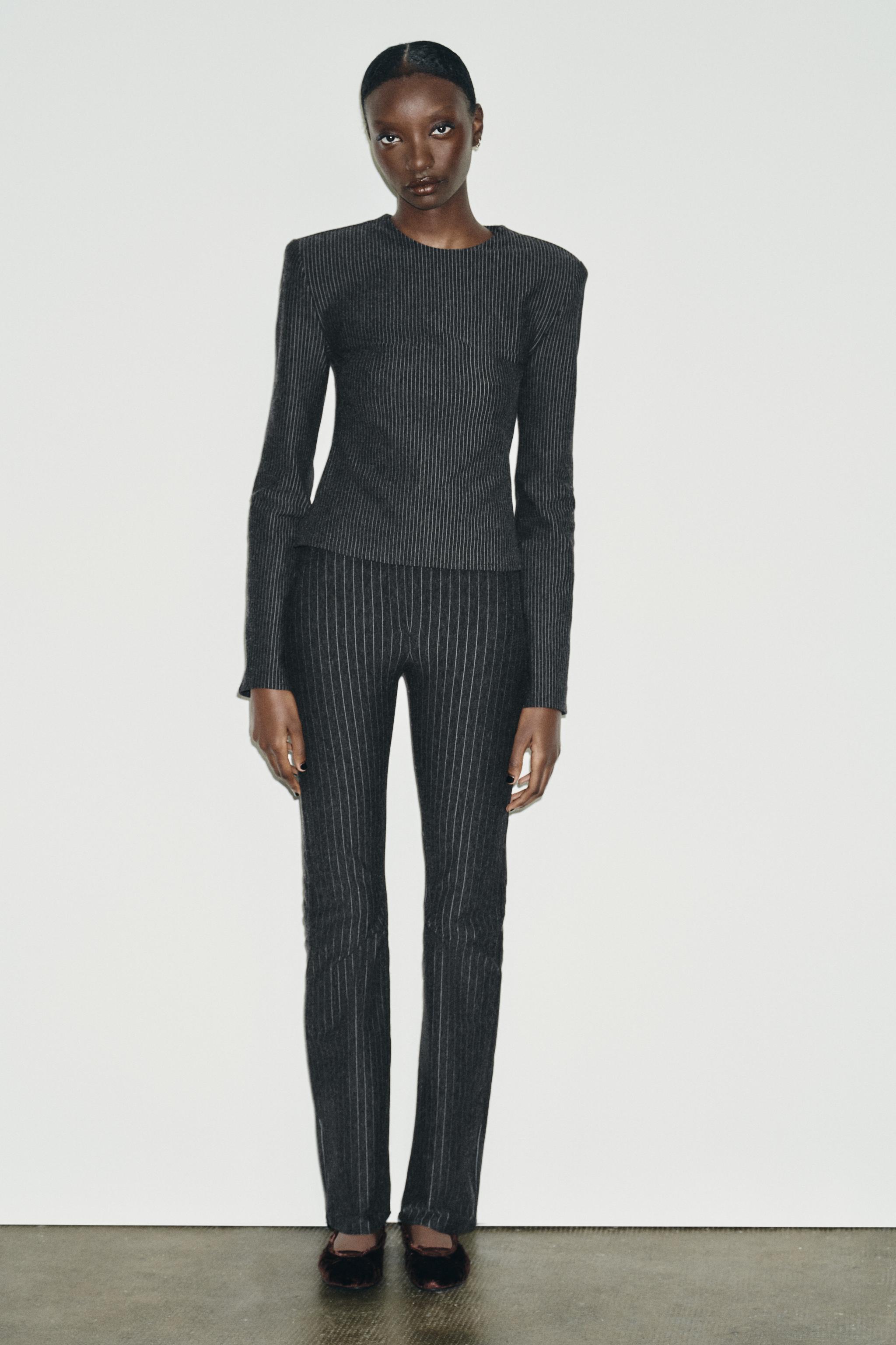 PINSTRIPE FLARE PANTS