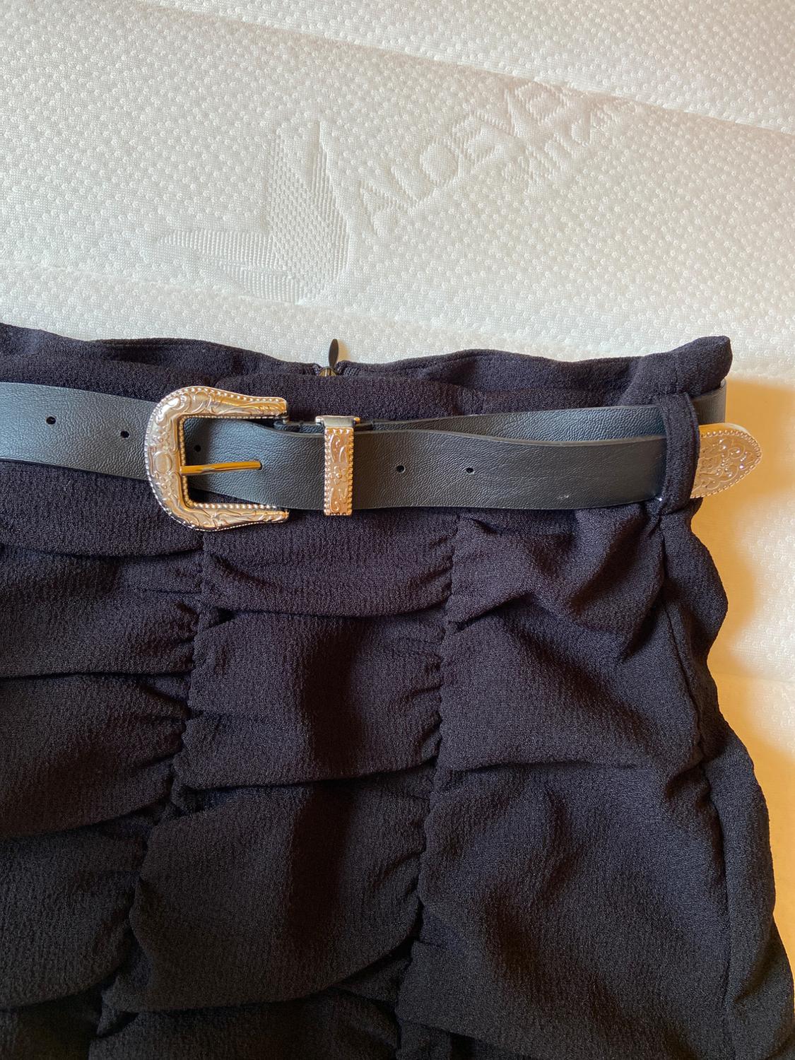 DRAPED MIDI SKIRT WITH COWBOY BELT - Image 3