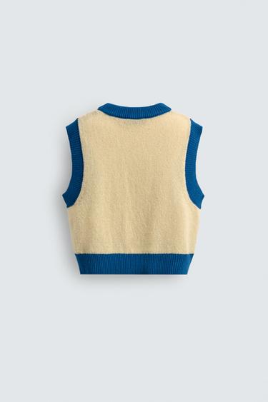 GILET EN MAILLE MINNIE MOUSE HARRY LAMBERT FOR ZARA X DISNEY - Écru de Zara - Image 2