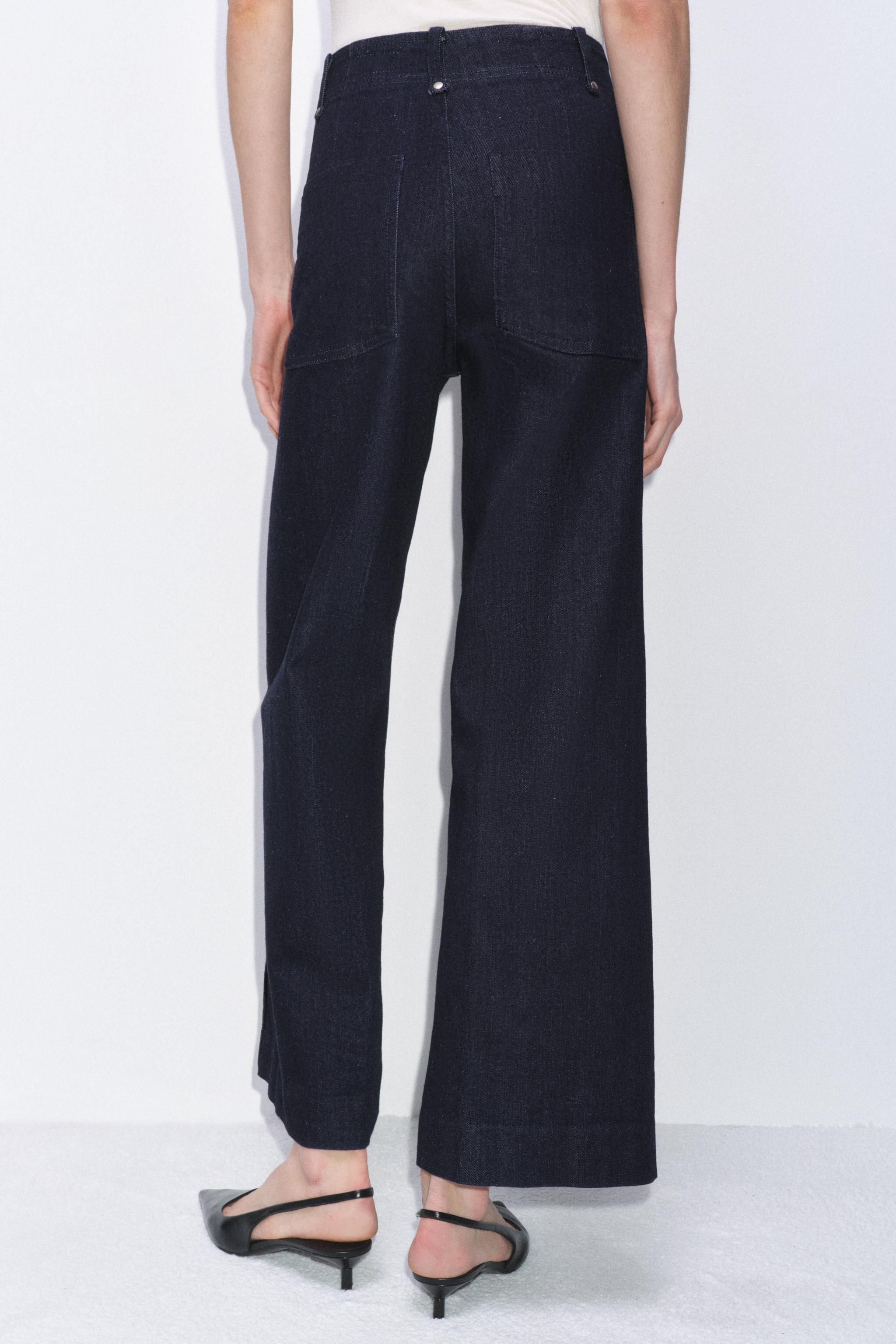 ДЖИНСИ ZW COLLECTION WIDE LEG ІЗ ВИСОКОЮ ПОСАДКОЮ - Блакитний