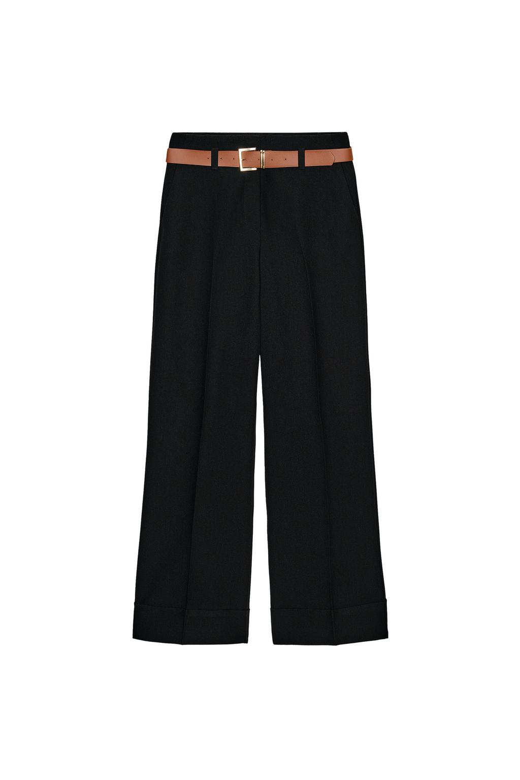 BELTED CUFFED HEM PANTS - image 3