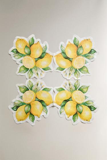 PACK OF LEMON PAPER NAPKINS (PACK OF 20) - Yellow by Zara - Image 1