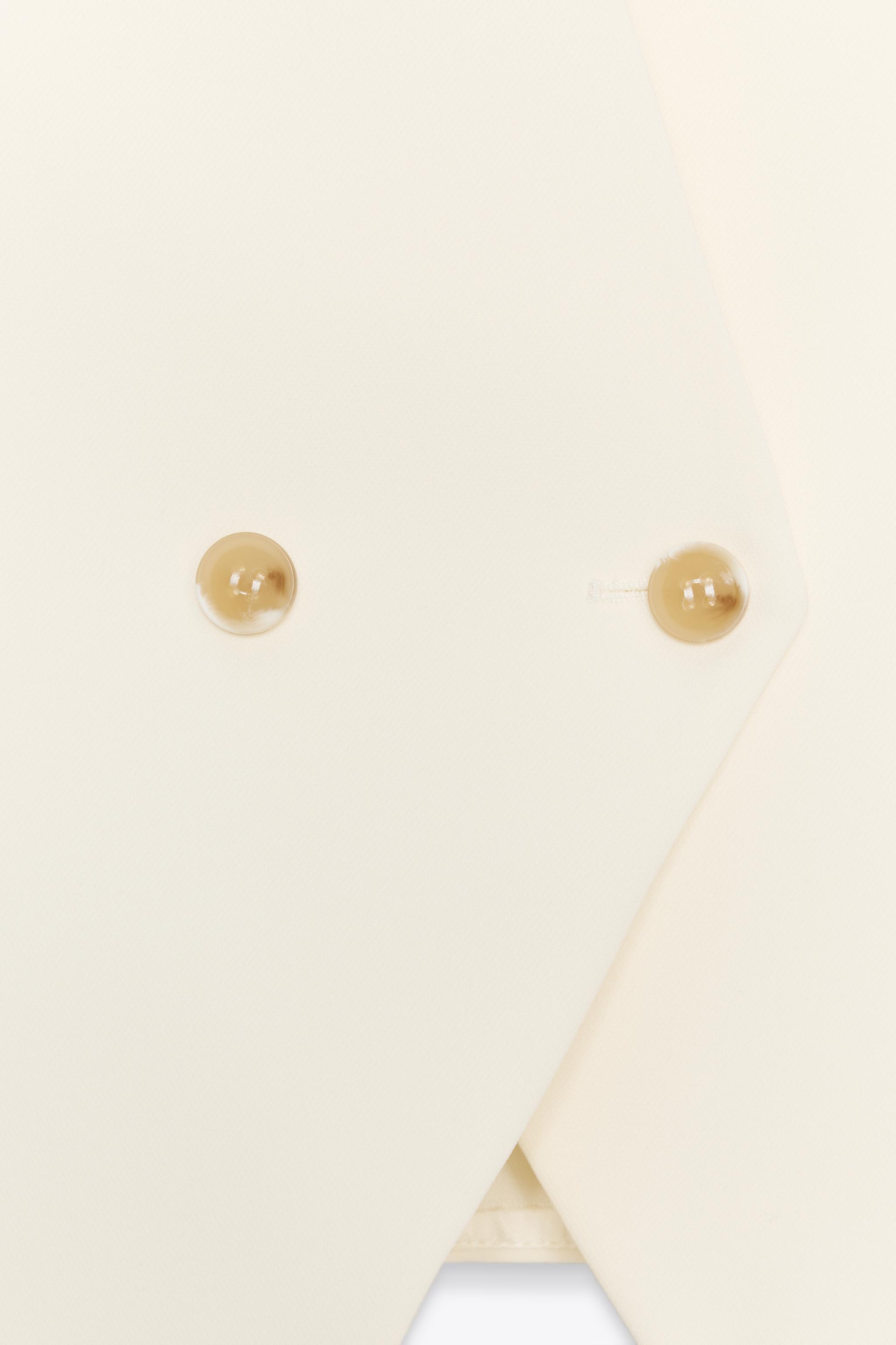 ZW COLLECTION ASYMMETRIC VEST - Ecru | ZARA United States