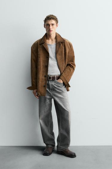 RELAXED STRAIGHT-LEG LIMITED EDITION JEANS - Grey by Zara