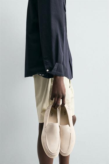 MOCASÍN PEL CASUAL - Branco cru de Zara