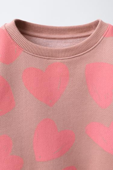 PRINTED JOGGING SWEATSHIRT AND LEGGINGS SET - Faded pink by Zara - Image 2