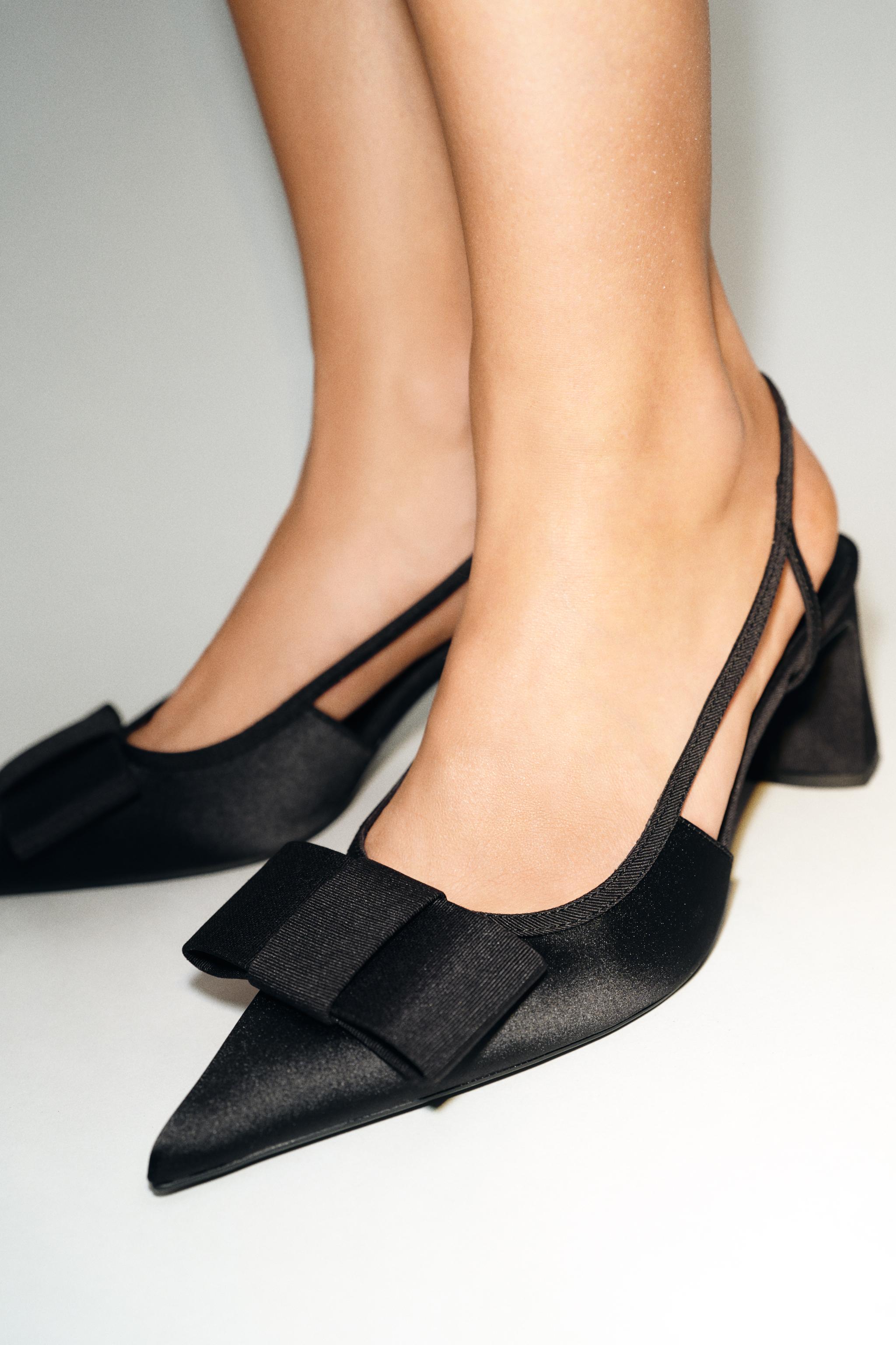 BOW SLINGBACK HEELS