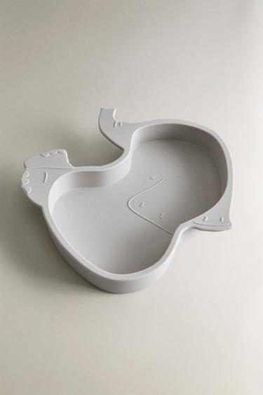 CHILDREN'S SILICONE ELEPHANT PLATE - Greyish by Zara - Image 1