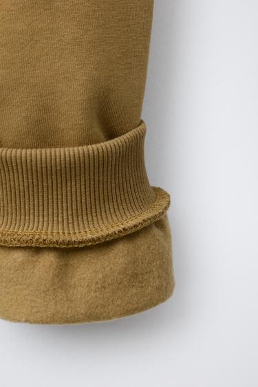 EMBOSSED LOGO JOGGERS - Khaki by Zara - Image 4