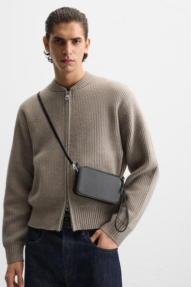 TEXTURED CROSSBODY BAG - Black by Zara - Image 0