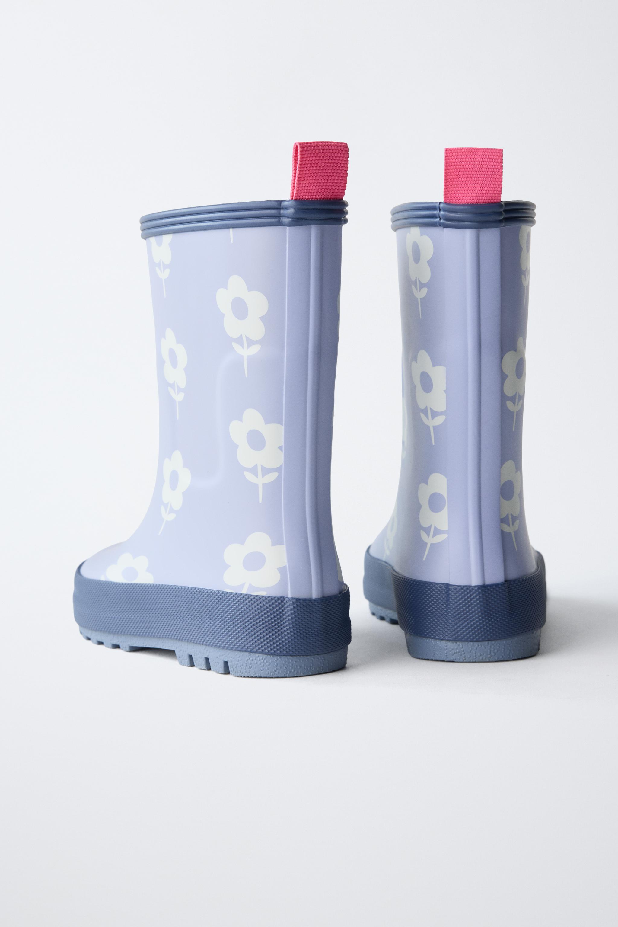 Детские ботинки Zara FLORAL RAIN BOOTS — фото 5