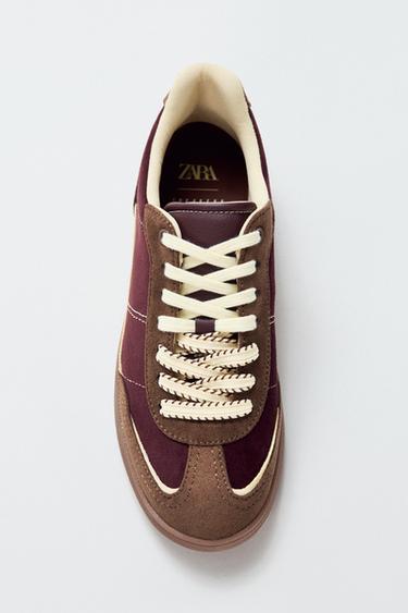 ZAPATILLAS DEPORTIVAS - Rojo Burgundy de Zara