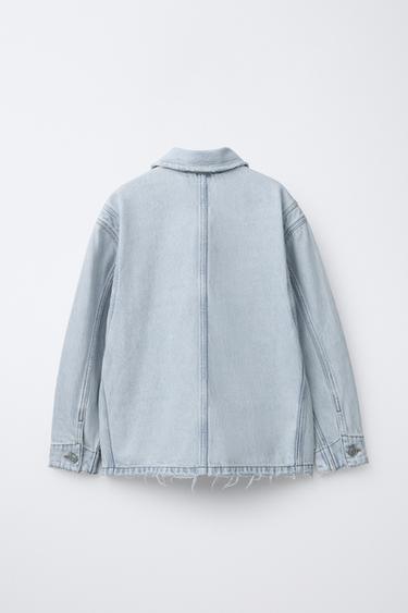 DENIM OVERSHIRT WITH POCKETS - Blue by Zara - Image 1