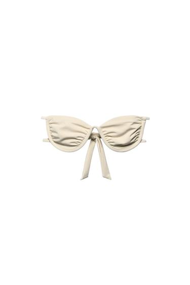 Zaras BIKINITOPP MED BYGEL OCH BAND - Naturfärg