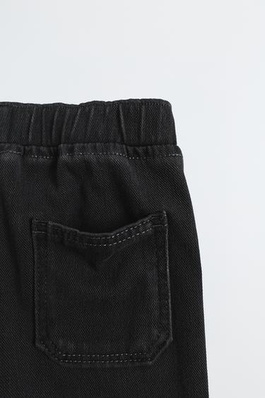 LEGGING DENIM FLARE - Negro de Zara