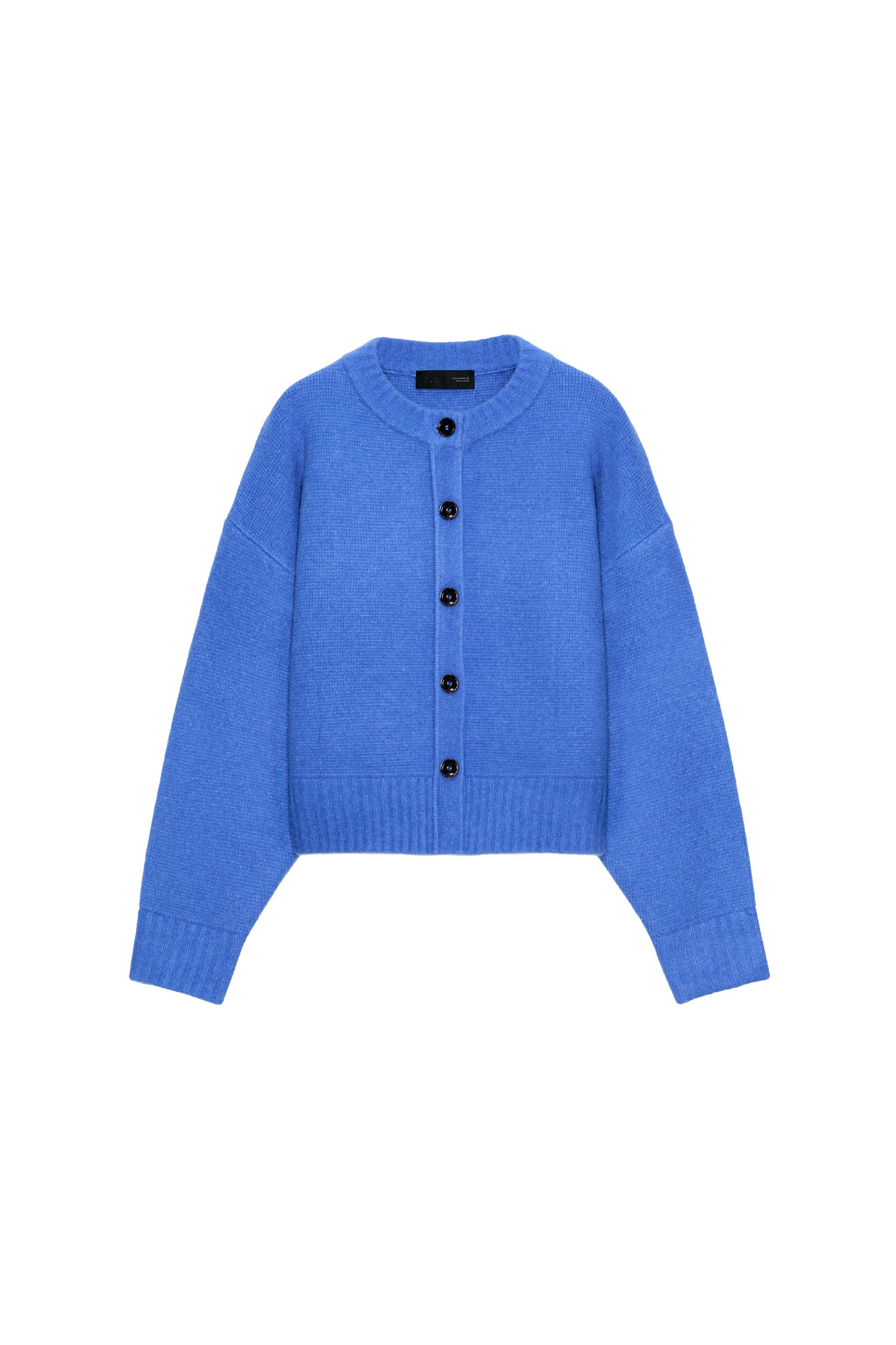 ZARAウールカーディガン ZARA - ZARA ウールブレンド ケーブルニット カーディガン Mサイズ