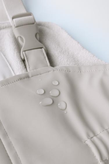 RUBBERISED WATER-RESISTANT JUMPSUIT - Ecru by Zara - Image 4