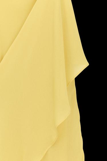 LANGES KLEID MIT FREIEM RÜCKEN – LIMITED EDITION - Zitronengelb von Zara