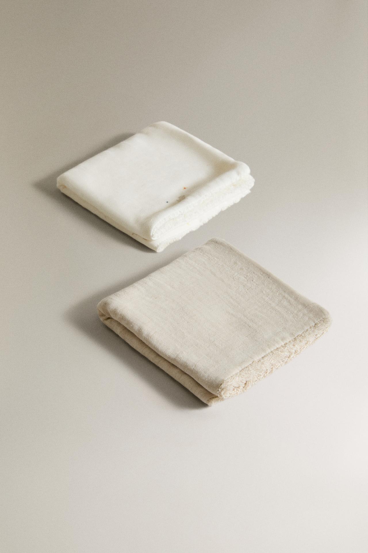 BABY BUNNY MINI TOWEL (PACK OF 2) — Ecru