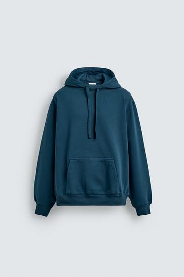 BASIC HEAVYWEIGHT HOODIE - Duck blue by Zara