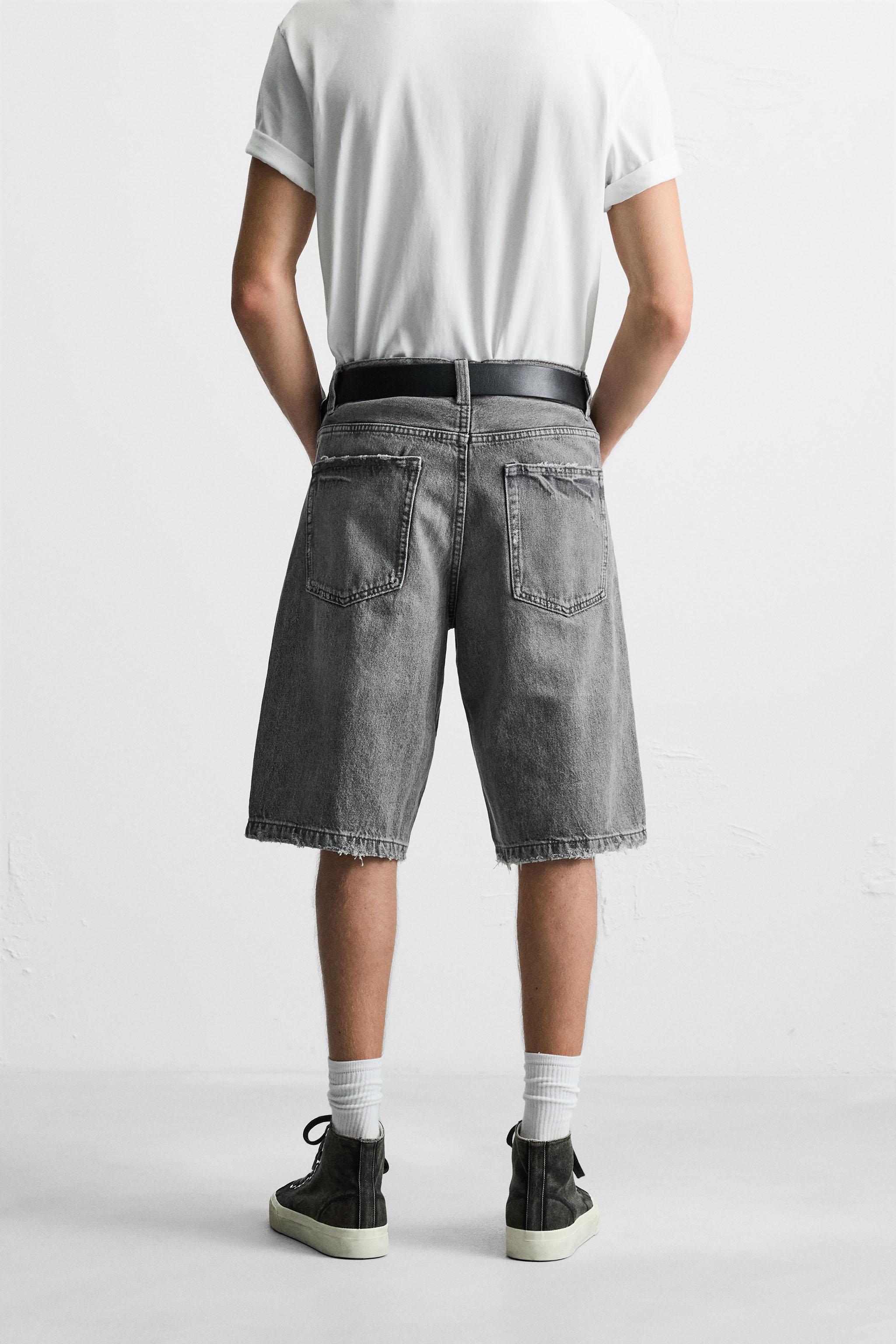 【YOURNUS】Grease Damage Bermuda Denim 0400022583431_SOWSURREAL?wid=