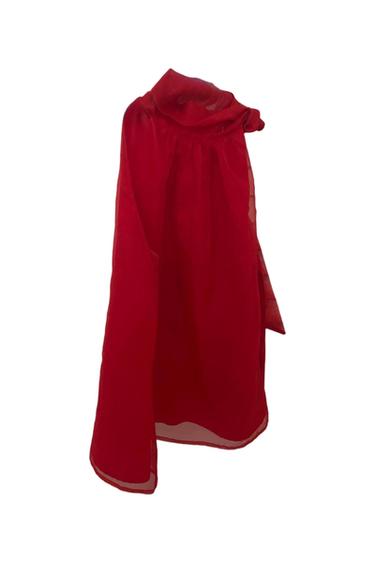 SLEEVELESS SILK TOP IN RED
