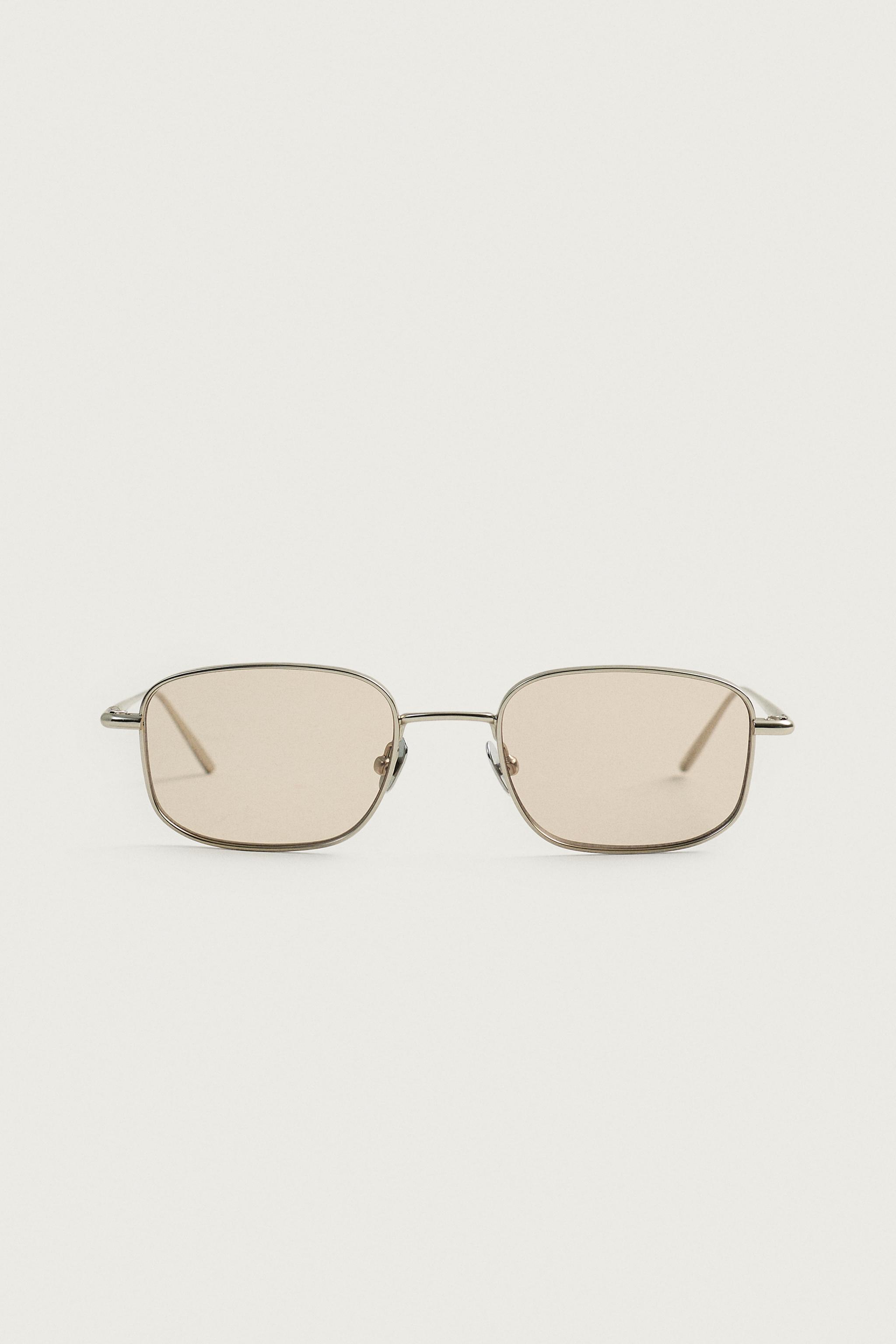 SQUARE METAL SUNGLASSES — Matte silver