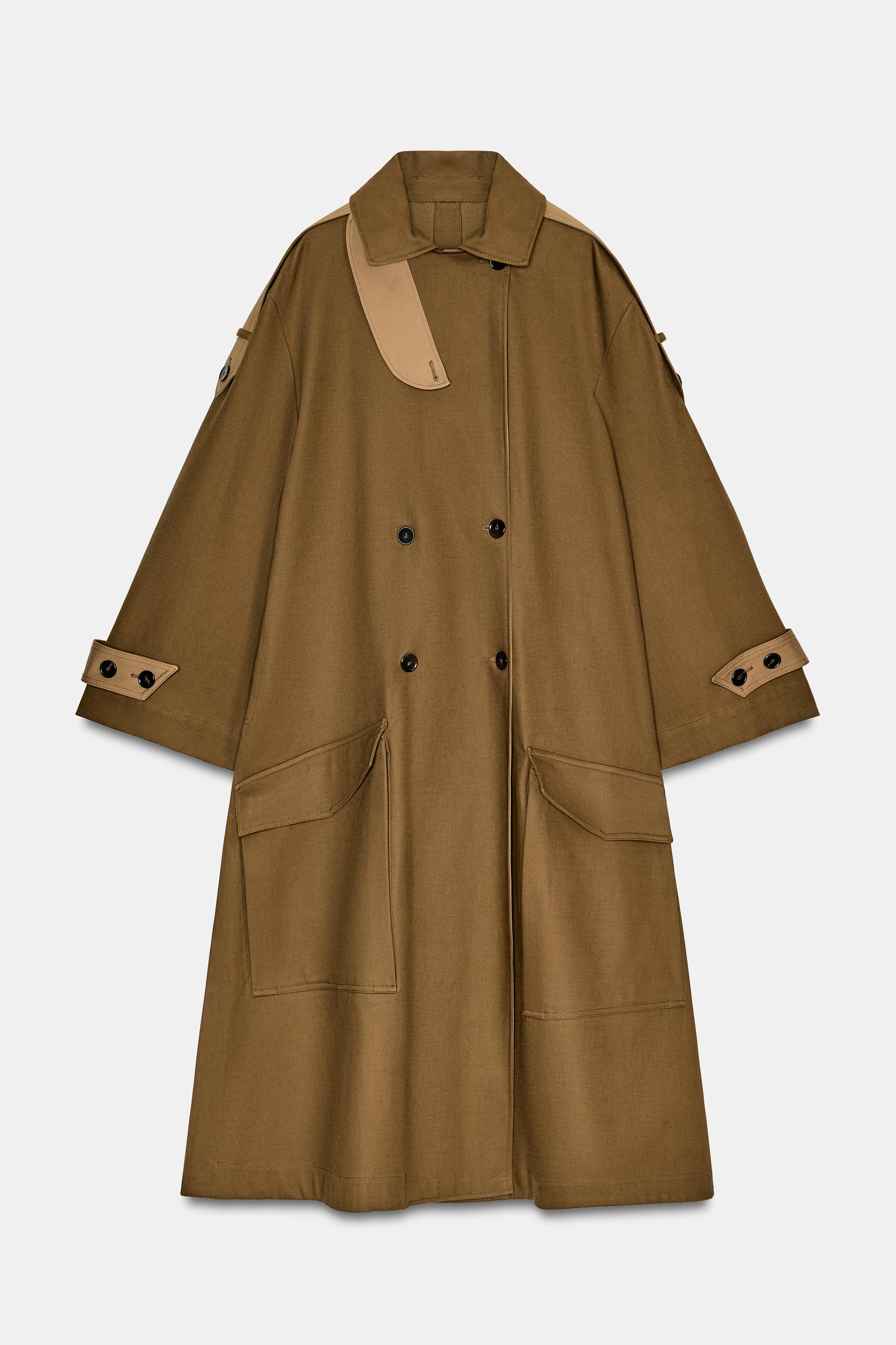 ZW COLLECTION COMBINED LONG TRENCH COAT