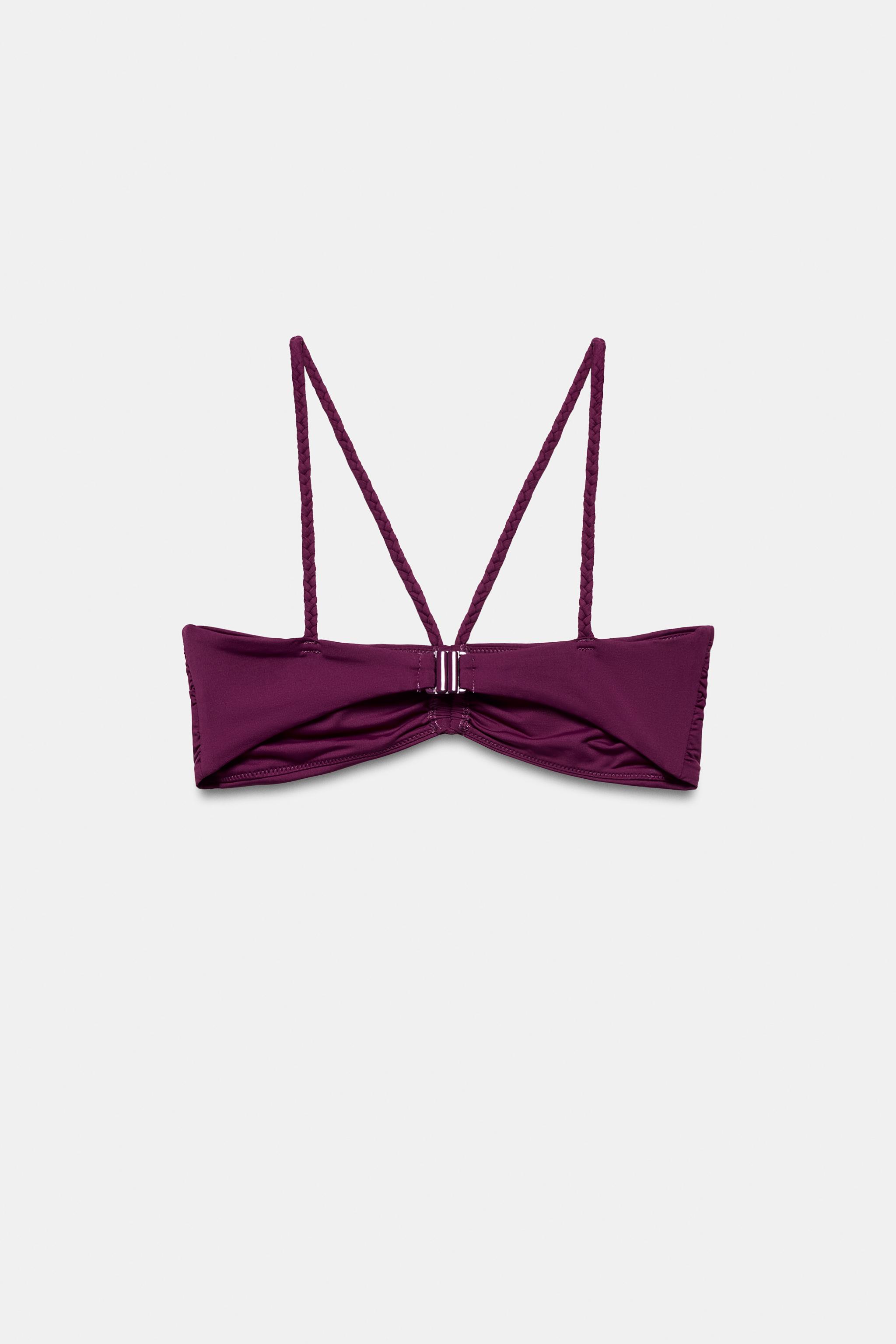 TOP BIKINI BANDEAU BRETELLES TRESSÉES