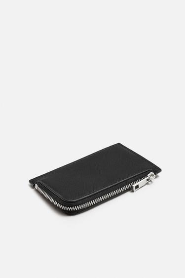 EMBOSSED CARD HOLDER - Black by Zara - Image 1