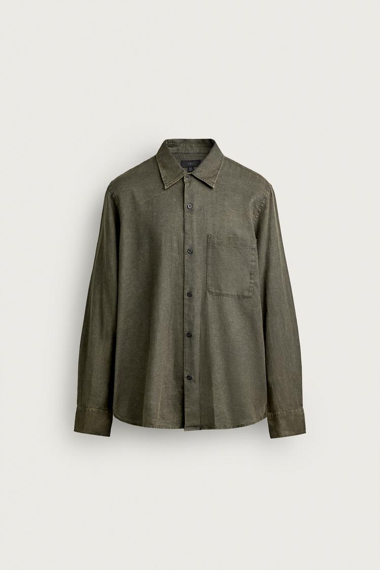 Camisa relaxed fit acid wash