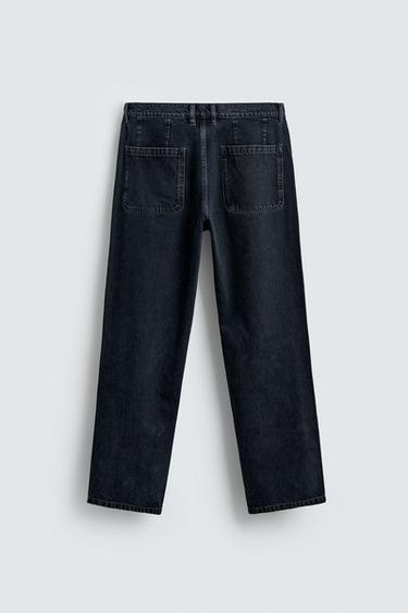 PANTALON CHINO EN DENIM - Bleu marine foncé de Zara - Image 8