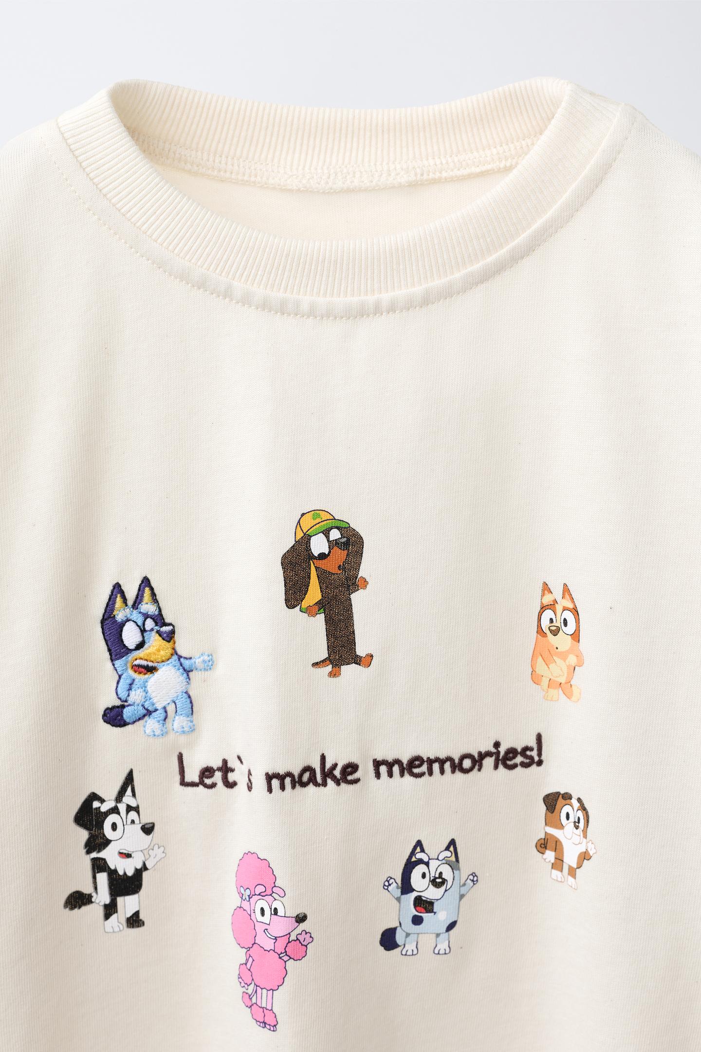 Детская футболка Zara Bluey © Ludo Studio Print, цвет: Экрю — фото 3