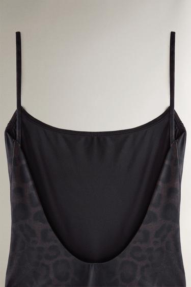 ANIMAL PRINT BEACH SWIMSUIT - Brown by Zara - Image 3