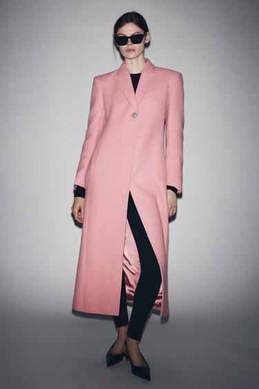 Zara ZW COLLECTION 限量版長版大衣 - 粉紅色