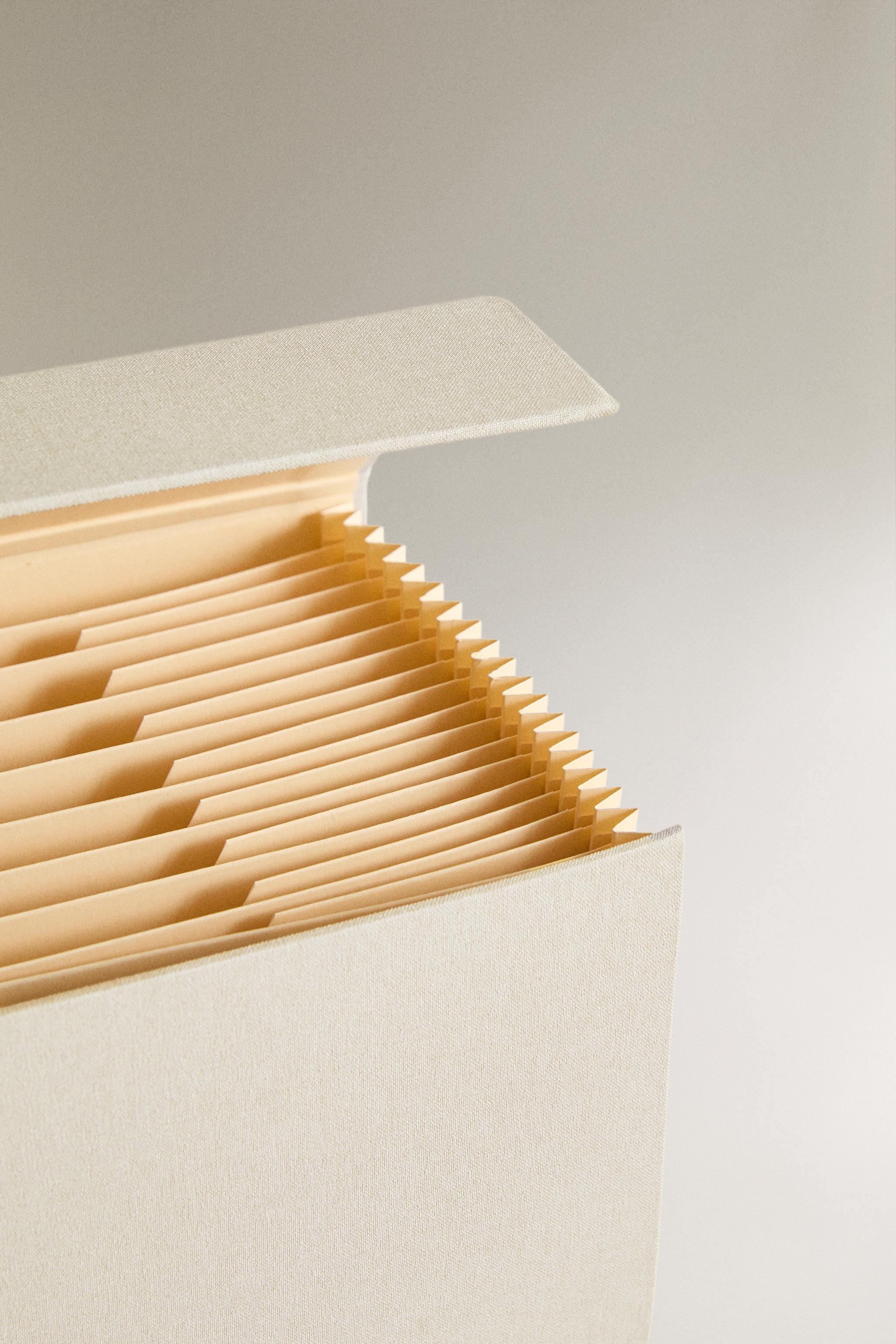 Zara LINEN BRIEFCASE FILE FOLDER — фото 3