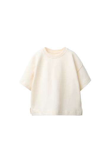 CAMISETA LISA INTERLOCK - Crudo medio de Zara