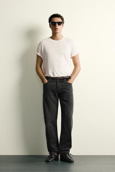 JEANS STRAIGHT FIT - Carbón de Zara