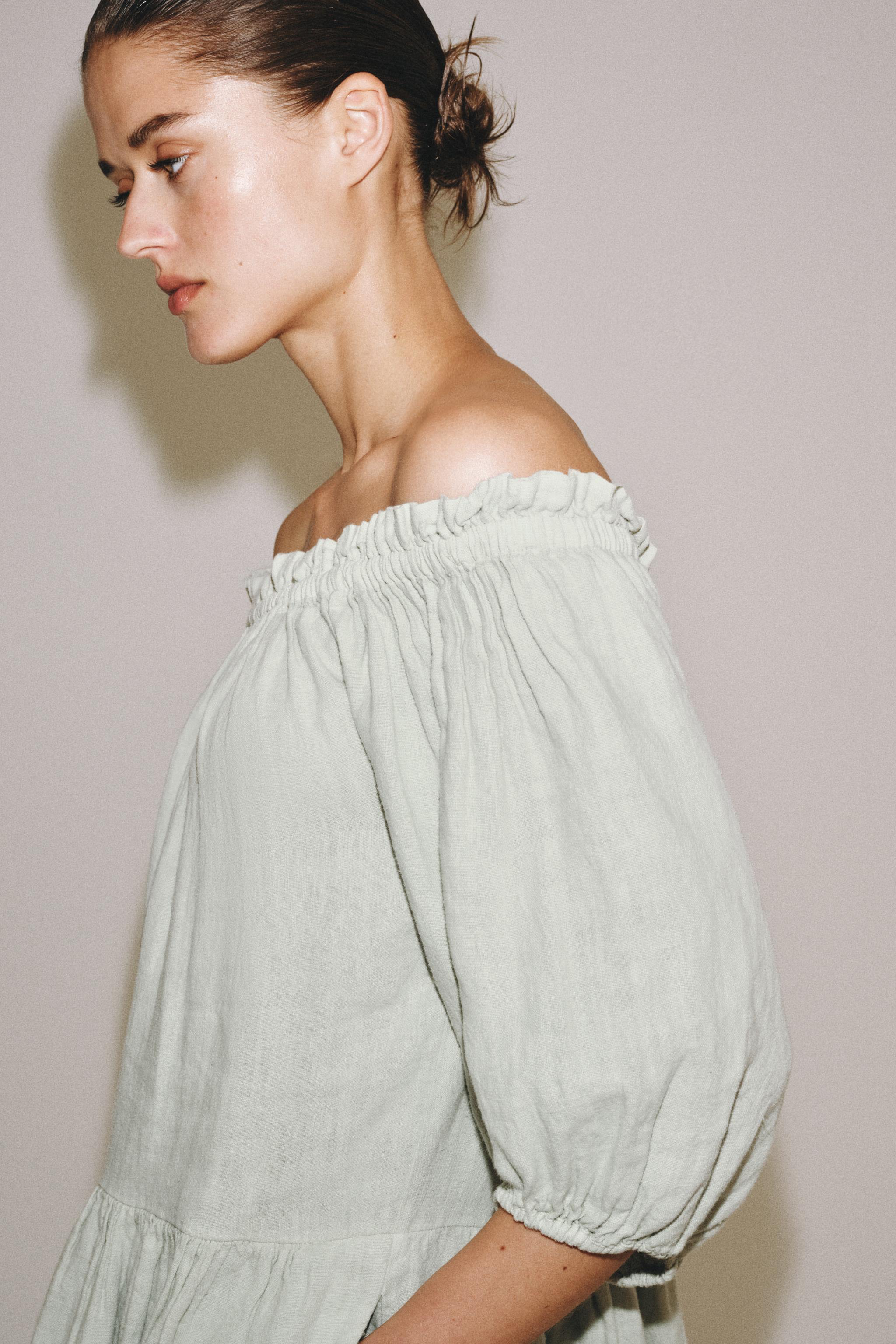 ZW COLLECTION 100% LINEN MIDI DRESS