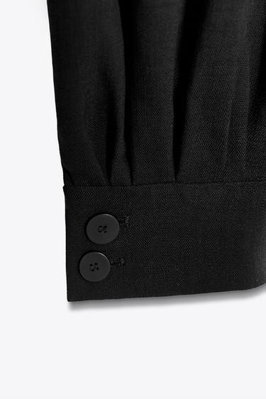 PANTALON BOUFFANT À POIGNETS ZW COLLECTION - Noir de Zara - Image 6