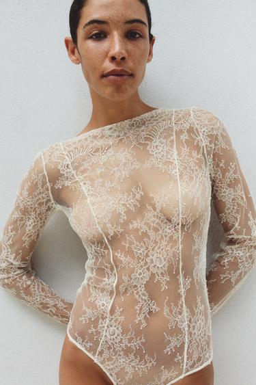 BODY ENCAJE - Crudo de Zara