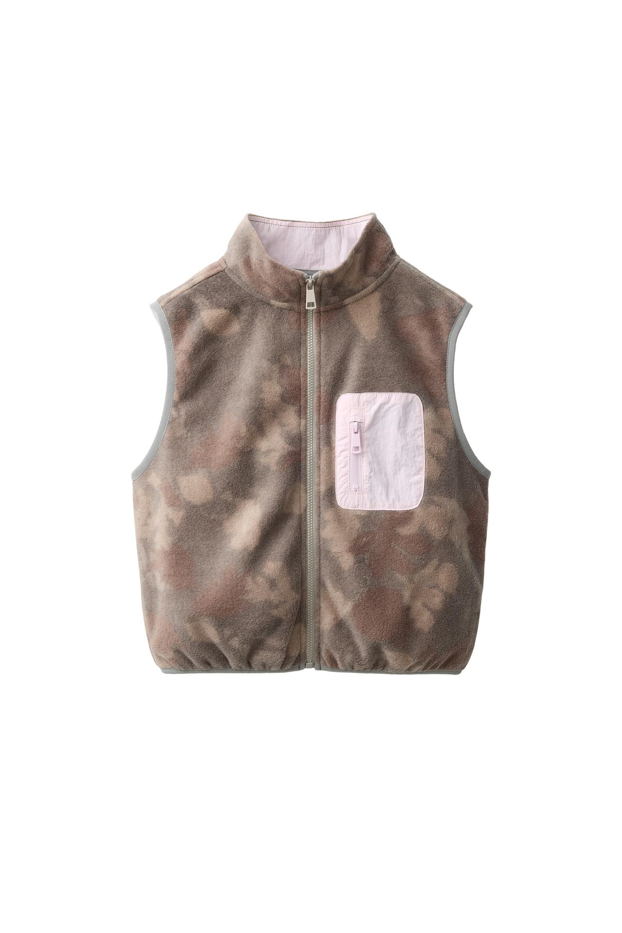 PRINTED FLEECE GILET