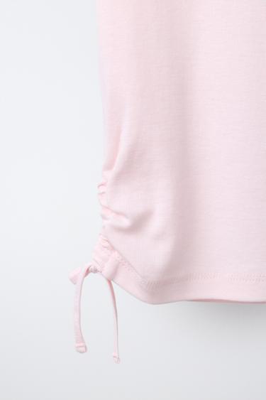 HAUT EN MODAL AVEC CUT OUT ET LACETS - Rose de Zara - Image 3