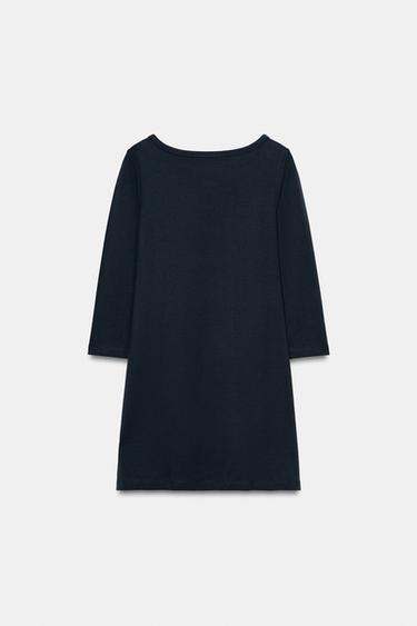 ROBE COURTE COL BATEAU - Bleu marine de Zara - Image 3