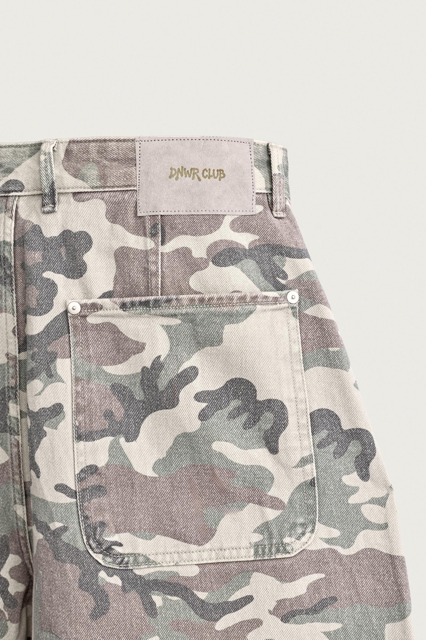 Мужские брюки Zara Abstract Print Barrel-Fit, цвет: Хаки — фото 10