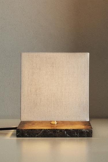 ABAJUR DE MESA CUBO - Cinzento da Zara