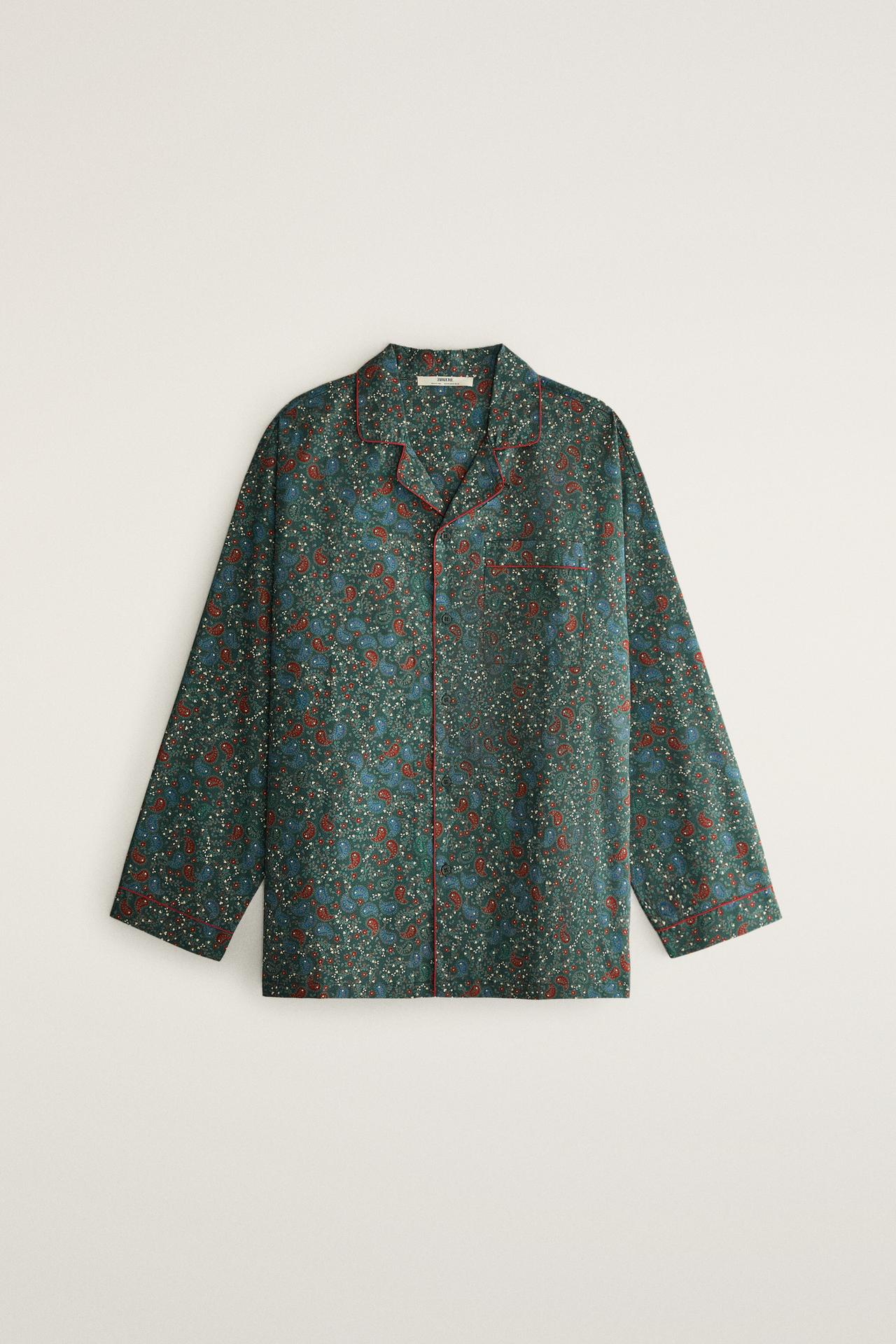KIDS' PAISLEY CHRISTMAS PYJAMA SET — Dark green